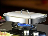 Stainless Steel Fish Roaster Pan with Lid,Nonstick Baking Sheet for Oven Induction Stove,Even V1366-AZ2-W-16935