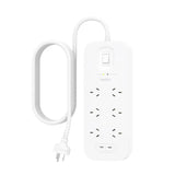 Belkin SurgePro 6-Outlet Surge Protector with Dual USB-C 30W Ports - White , 2M Power V1202-V2-MPA-SRB006AU2M