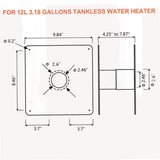 2.36'' Stainless Steel Vent Thimble for Indoor Gas Water Heater Thickening Stainless Steel Vent V1192-AZ-W-5166