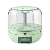 Grains Storage Box Rotatable Transparent Large Capacity Divided Bath Rice Tank Box for Kitchen V1294-YM0716-3118220158311
