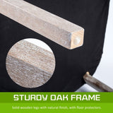 4X French Provincial Dining Chair Oak Leg AMOUR BLACK V274-FT-FC8443-BK4