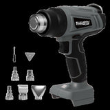 Traderight 21V Heat Gun Kit 500&degC Cordless 5 Nozzles HW0280