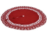 Knitted Christmas Tree Skirt Reusable Xmas Tree Stand Mat Floor Protector Home Party DecorationRed V1294-YM0523-3115210223911