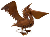 Rust Flapping Pelican Garden Statue 46x50cm V637-71637PEL