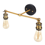 E27 Double Heads Wall Light Retro Style Wrought Iron Decorative Wall Lamp Fixture AC85265V V1294-YM0901-3119210016211