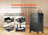 5 in 1 Professional Makeup Train Case Aluminum Cosmetic Case, Rolling Makeup Case Extra Large V952-HZXXLGS5H100K8BZXV0