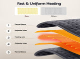 Livemor Heating Pad for Back Neck Shoulder Knee Arms Legs 60x30cm 4 Heat Settings Gift for Women Men HP-B-60X30-GY