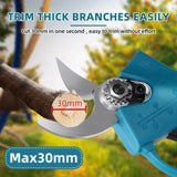 Cordless Electric Pruning Shears Secateur Rechargeable Branch Cutter W/ 2 Battery V201-CUT0030BU8AU2