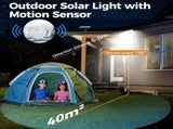 238LED Solar Powered Motion Sensor Flood Light in Black for Outdoor Security V178-59172