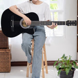 Karrera 38in Pro Cutaway Acoustic Guitar with Carry Bag - Black CC38-PRO-BK