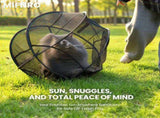 Portable Foldable Pet Playpen Pop Up Mesh Tent for Small Cats Dogs Rabbits Guinea Pigs Indoor V1341-ZY-F645MYCG-BLACK