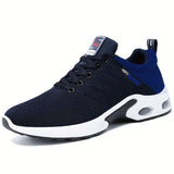 Men's Fashion Sneakers with Breathable Mesh and Cushioned Sole - Blue - Size 7 V1106-M-SHOE-7290-BLUE-7AU7EU40