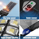 2-Pack 80000LM Black Solar Street Light with 504 LEDs and Remote Control V178-59192