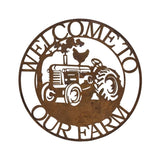 Welcome To Our Farm Laser Cut Wall Art 60cm V637-71611WEL