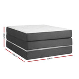 Giselle Bedding Foldable Mattress Folding Foam Single Bamboo FOAM-MFM-TRIO-BAM-BK