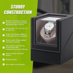 Automatic Watch Winder Display Box Case Motor Rotation Storage PU Leather V63-827061