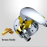 Brass Single Lever Wall Mounted Shower Mixer Tap For Bathroom Cold And Hot Water, Chrome V1188-MS-227-0392