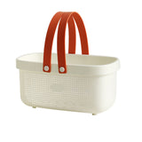 Plastic Storage Shower Basket with Handle Large Capacity Drainage Toiletry Organizer Bin for V1294-YM0901-3112230104211