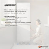 Tooleroo Washing Machine Stand - 200Kg Adjustable Wheeled Fridge Appliance Base V238-SUPDZ-42328625872976