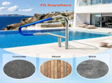 Pool Rail, 137.1 x 81.3 cm Pool Handrail, 100kg Load Capacity Heavy Duty 304 Stainless Steel V952-BXGYCFSYM543YO17Y001V0
