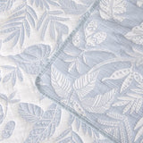 Bianca Laurieton Blue Jacquard Botanical Bedspread Set King V442-BCA-BEDSPREAD-LAURIETON-BLUE-KI