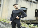 2-Pack L Size Men's Tactical 4-Way Stretch Fleece Lined Thermal Underwear Set V888-ELOSUNG49193