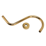 Stainless Steel S Shaped Raised Shower Arm and Flange NPT Brushed Gold Shower Head Extension Arm V1294-YM0626-3112220083711