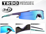 OutdoorMaster Hawk II Polarized Sports Sunglasses for Men Women, TAC 100% UV400 Protection TR90 XFOM-CG-BKK75