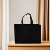 20Pcs Non Woven Grocery Tote Bags for Individuals and Businesses Black V1369-AZ3-W-18681