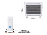 Devanti 2200W Infrared Radiant Heater Portable Electric Space Heating White IH-B21-WH