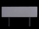 Linen Fabric Queen Bed Deluxe Headboard Bedhead - Slate Ash V63-839551