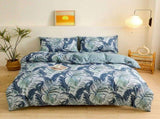 4-Piece Tropical Jungle Printed Soft-Touch Brushed Bedding Set for 1.8M Bed 200 x 230 CM Duvet V888-ELOSUNG49424