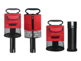 Black and Red Lightweight Golf Retriever with Detachable No-Bend Shag Tube & Mesh Bag Holding Up to V888-ELOSUNG45791