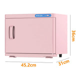 Pink 23L Hot Towel Warmer Cabinet with UV Sterilizer for Salon and Home Use V178-59262
