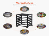 Scrapbook Rolling Storage Cart, 6-Tier Large Capacity with Organizer Top, Black Frame with 4 V952-JTZCCHTZ6CJT39QSVV0