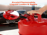Safety Gas Can, 9.5 L Type I Red Safety Can for Gasoline with Stainless Steel Flame Arrester, V952-IXAQGHSJS25J0FRGJ001V0