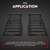 Heavy Duty Portable Car Loading Ramp Set 2000kg Maintenance Steel Frame Pair V379-CARRAMPPAIR001