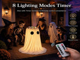 Halloween Decorations Outdoor Indoor, 30IN Lighted Ghost Candy Bowl with Timer Remote & Large V1107-130-52838