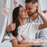 18K Rose Gold Necklaces for Women, 925 Sterling Silver Gifts for Mothers Day, Jewelry for Wife Mom V1164-325765