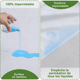 Waterproof Bamboo Mattress Protector, Soft and Hypoallergenic, Anti-Dust Mite and Bacteria, V1237-ZY-715-008