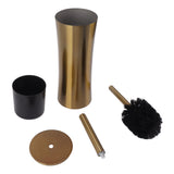 Household Toilet Brush Kit Bathroom Stainless Steel Golden Toilet Brush with Brush Holder Small V1294-YM0901-3112230040811