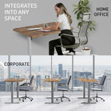 FORTIA Sit To Stand Up Standing Desk, 120x60cm, 72-118cm Electric Height Adjustable, 40kg Rated, Oak V219-ADKSSTFO2OKSA