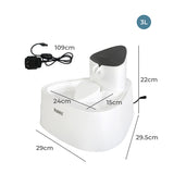 PaWz Electric Pet Water Fountain Drinking PT1199-3L-WH
