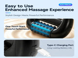 Upgraded Rolling Cold Massage Roller with Detachable Frozen Head, High-Frequency Vibration, V1341-ZY-KEM4PBDR-BLACK