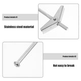 32Pcs Stainless Steel Toggle Bolt Anchor For Hanging Heavy Items In Drywall Projects Silver V1366-AZ2-W-17537