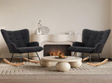 Levede Fleece Rocking Chair CH1130-GY