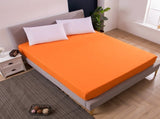 Orange Queen Size Waterproof Fitted Mattress Protector - Soft & Breathable Bed Cover, V888-ELOSUNG27791