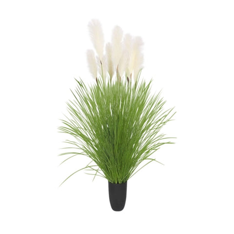 SOGA 137cm Potted Tall Silk Fake Pampas Grass, Artificial Plants Reed Greenery Flowers, Home Decor APLANTFH60211