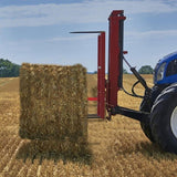 Hay Spear 49" Bale Spear 3000 lbs Capacity, Bale Spike Quick Attach Square Hay Bale Spears, Red V952-CM45X12503000DTT1V0