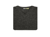 100% Shetland Ragg Wool V Neck Knit Jumper Pullover Mens Sweater Knitted - Charcoal - 3XL V563-SW-VN-CH29-3XL